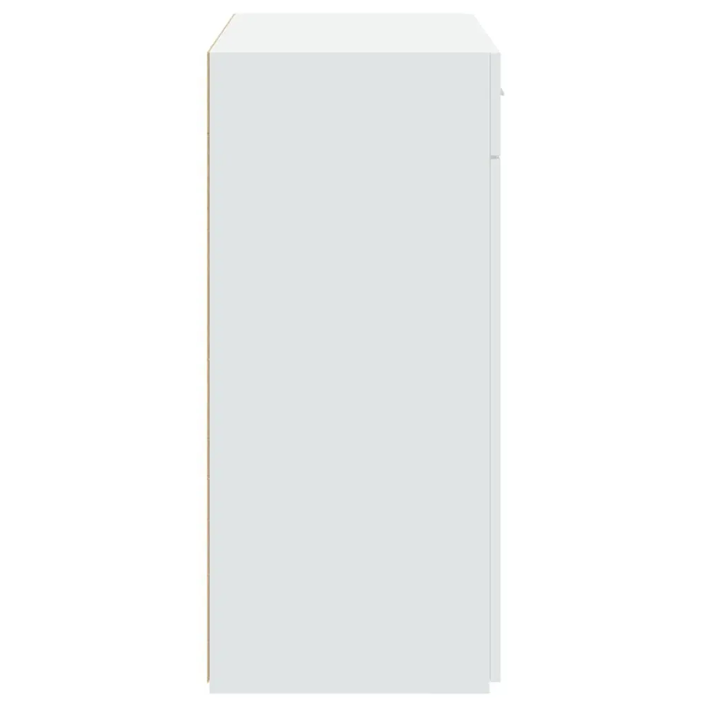 Sideboard Cabinet White Engineered Wood 80x42.5x93cm Storage with Drawers and Doors