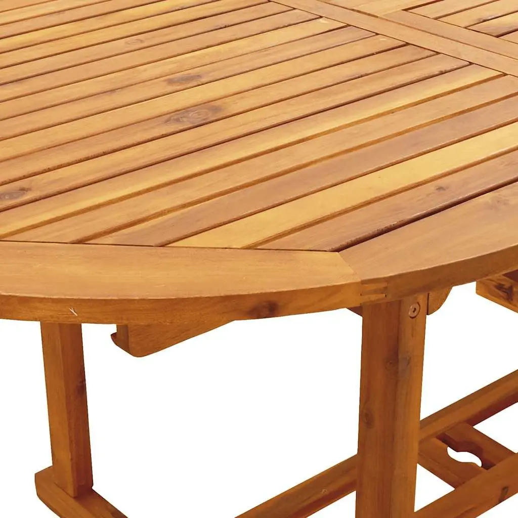 7 Piece Outdoor Garden Dining Set Grey PE Rattan Solid Wood