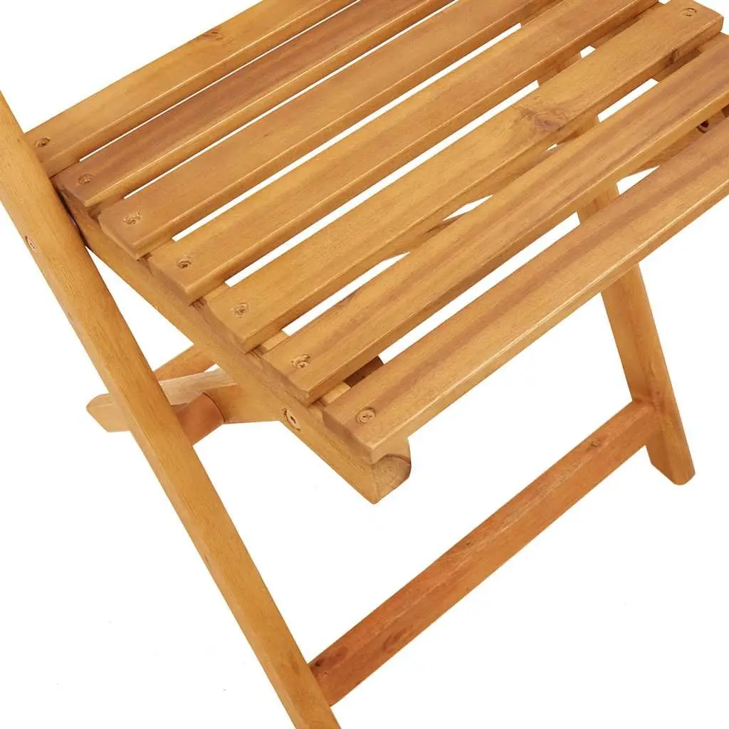 Outdoor Bistro Set 3 Piece Garden Furniture Foldable Table Chairs Beige