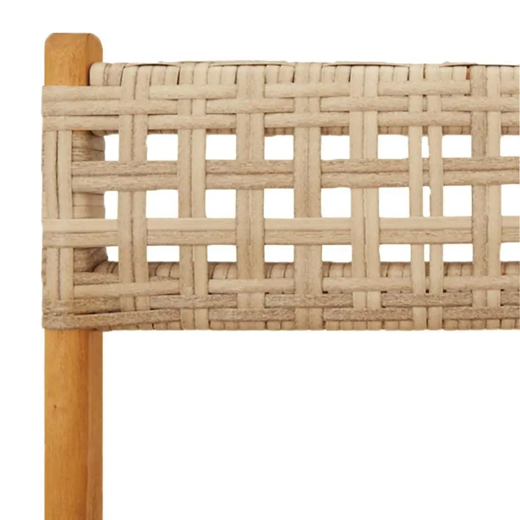 Outdoor Bistro Set 3 Piece Garden Furniture Foldable Table Chairs Beige