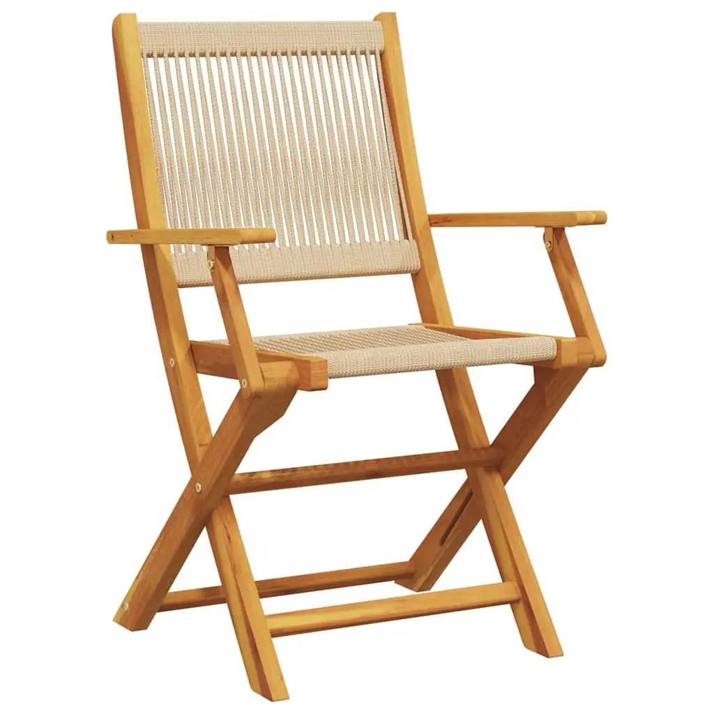 3 Piece Bistro Set Beige Outdoor Garden Patio Dining Table Chairs Furniture