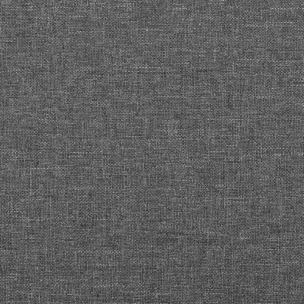 Double Bed Frame Grey Fabric 137x187 cm with Adjustable Headboard