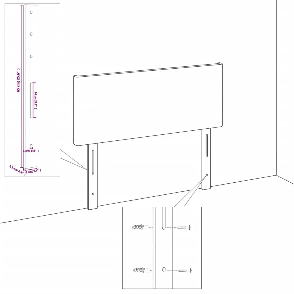 King Single Bed Frame with Headboard Grey Fabric 107x203 cm Bedroom Furniture