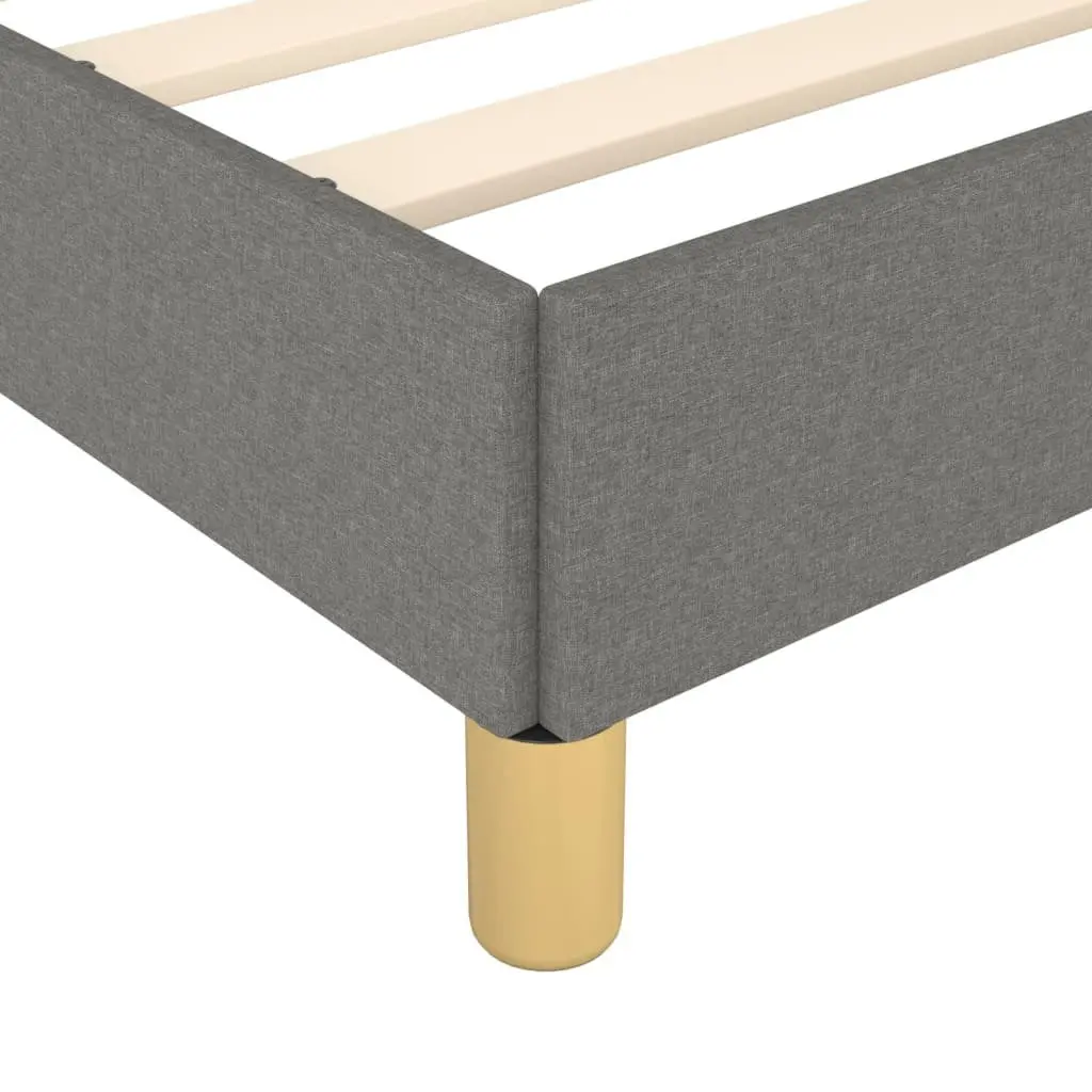 King Single Bed Frame with Headboard Grey Fabric 107x203 cm Bedroom Furniture