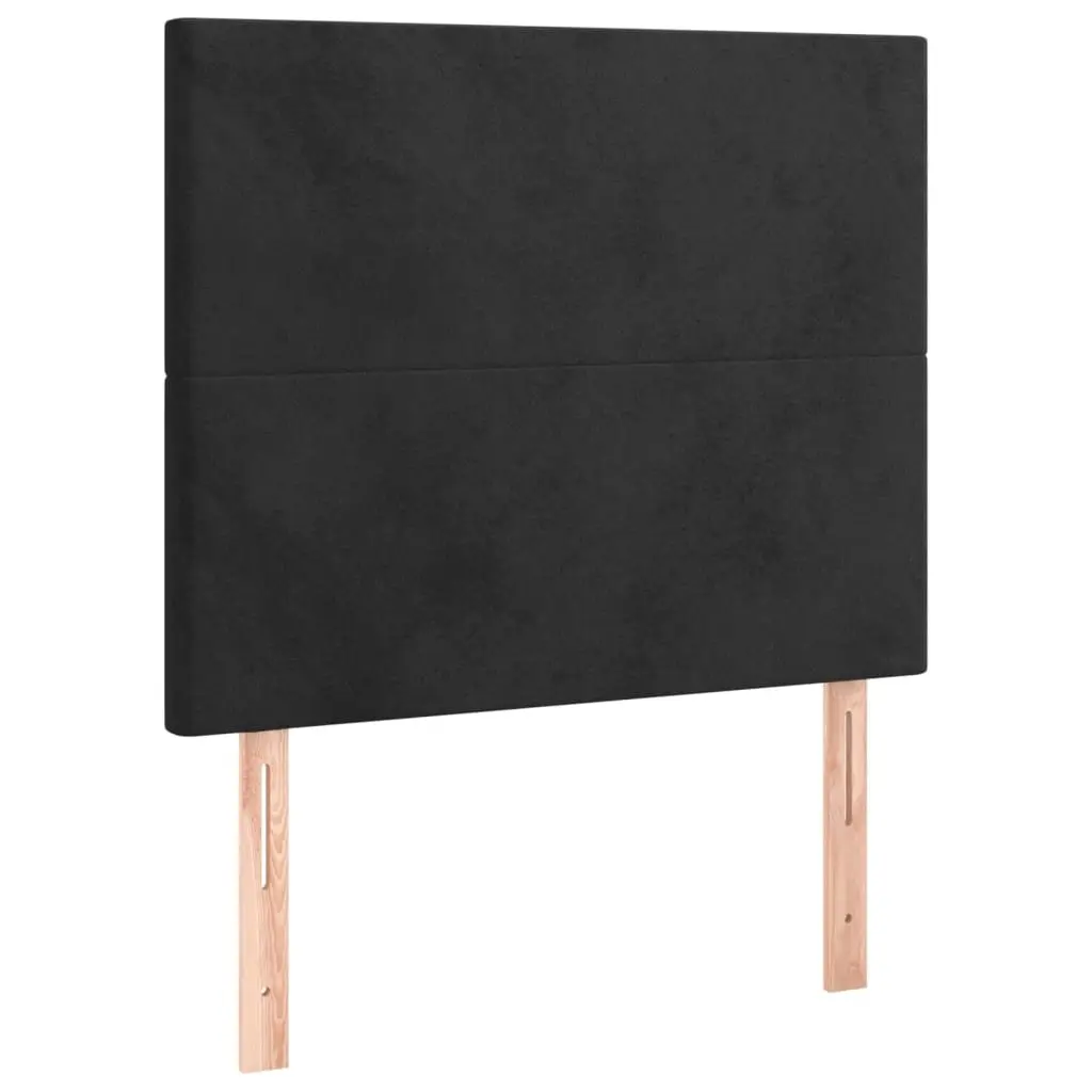 King Single Bed Frame Black Velvet Headboard 107x203 cm Bedroom Furniture