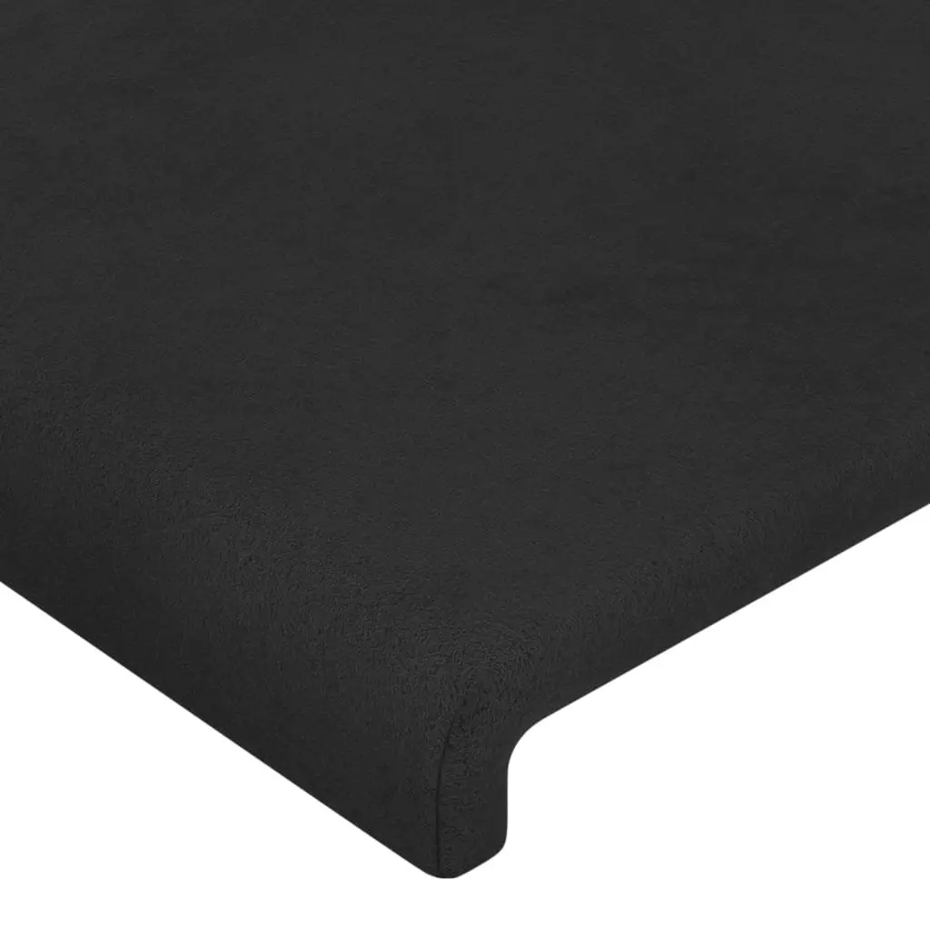 King Single Bed Frame Black Velvet Headboard 107x203 cm Bedroom Furniture