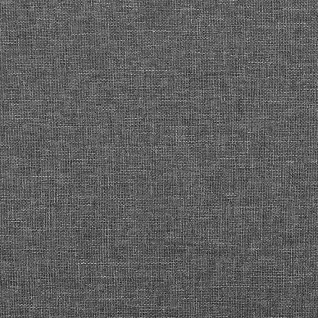 Queen Size Box Spring Bed with Pocket Mattress Dark Grey Fabric Headboard