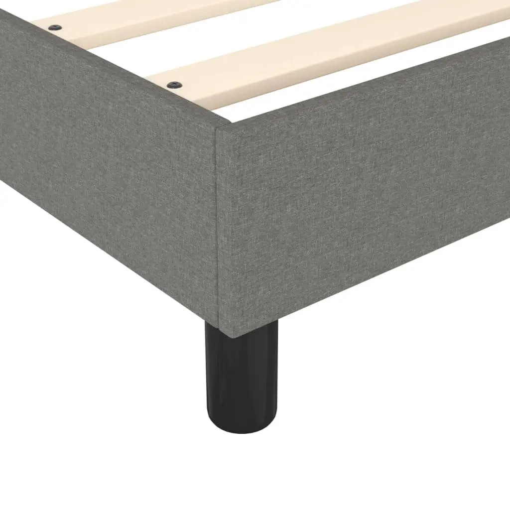 Queen Size Box Spring Bed with Pocket Spring Mattress Grey Fabric Headboard