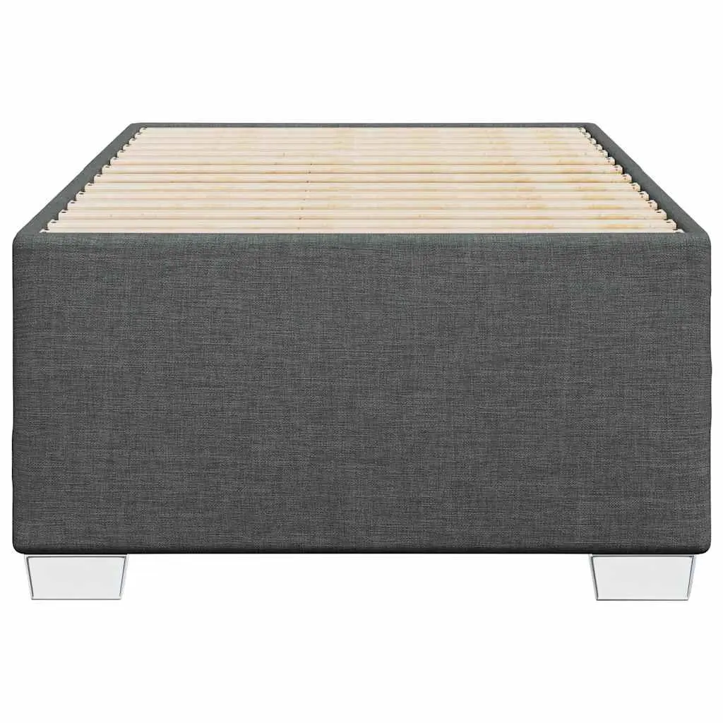 King Single Bed Frame Dark Grey Fabric Upholstered Bedroom Furniture