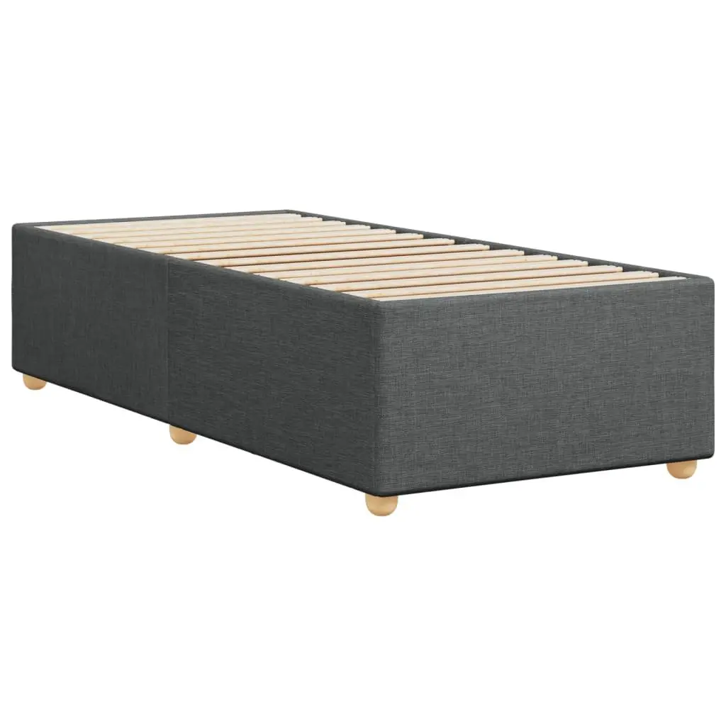 Bed Frame Grey Fabric Slatted Base 90x190 cm