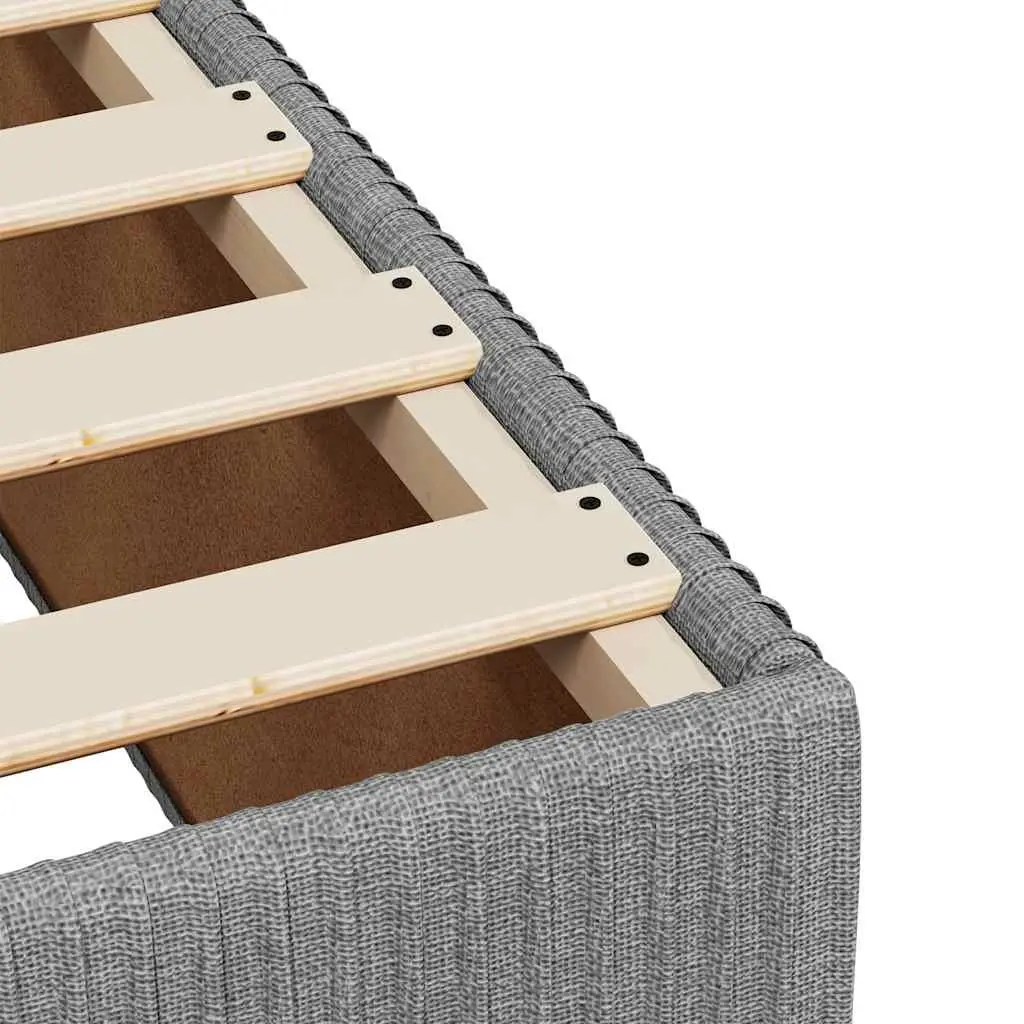 Queen Box Spring Bed Pocket Sprung Mattress Grey Fabric