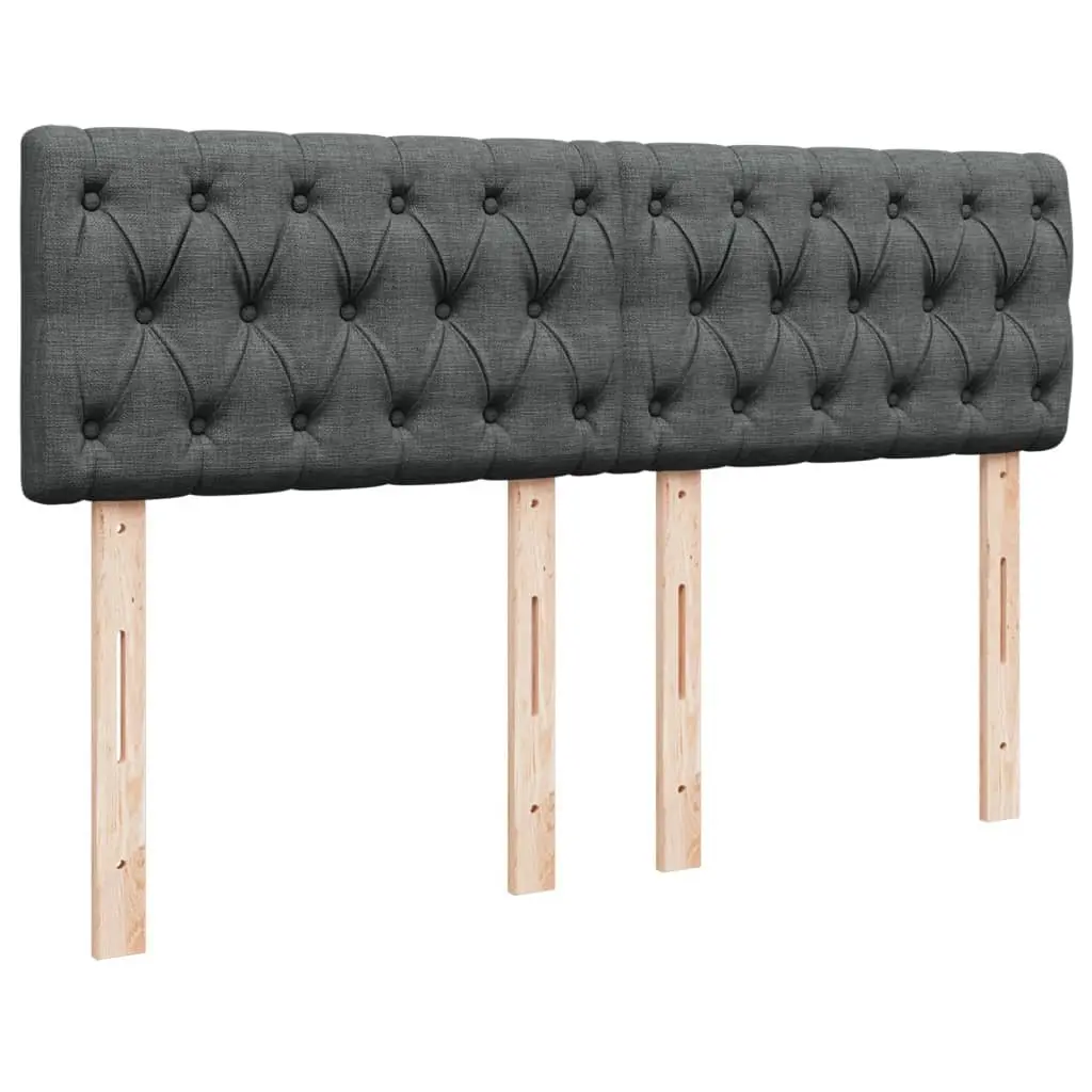 Double Bed Frame with Pocket Sprung Mattress and Removable Topper Black Fabric