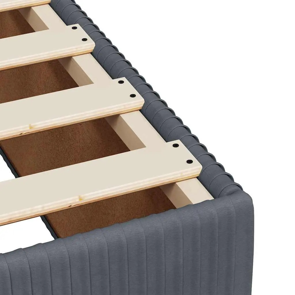 Double Bed Pocket Spring Mattress Grey Velvet Upholstered Frame