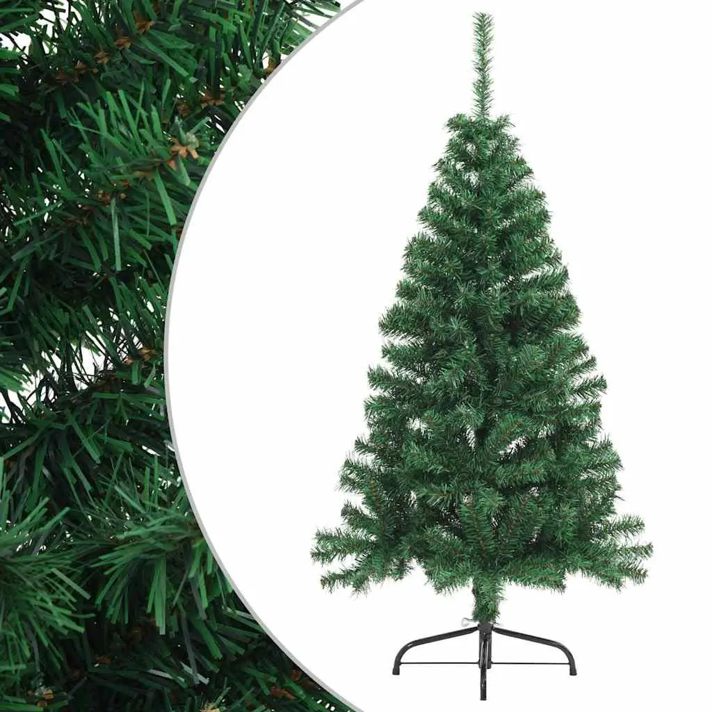 Artificial Half Christmas Tree Green 120cm Wall-Mount Seasonal Holiday