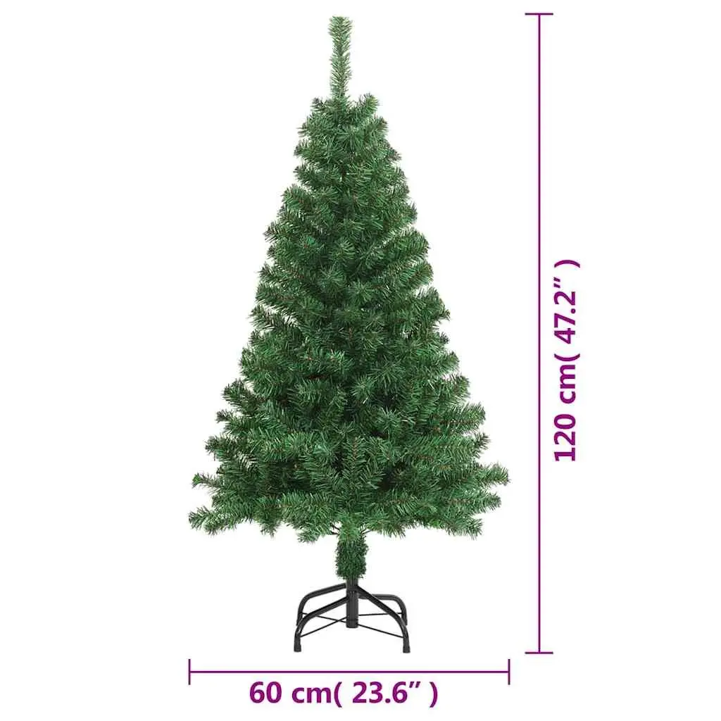 Artificial Christmas Tree 120cm Green PVC Thick Branches Indoor Outdoor