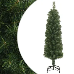 Slim Artificial Christmas Tree 120cm Green PVC Indoor Outdoor Seasonal