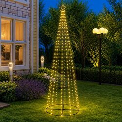 Christmas Cone Tree 330 Warm White LEDs Decoration Indoor Outdoor Garden Display