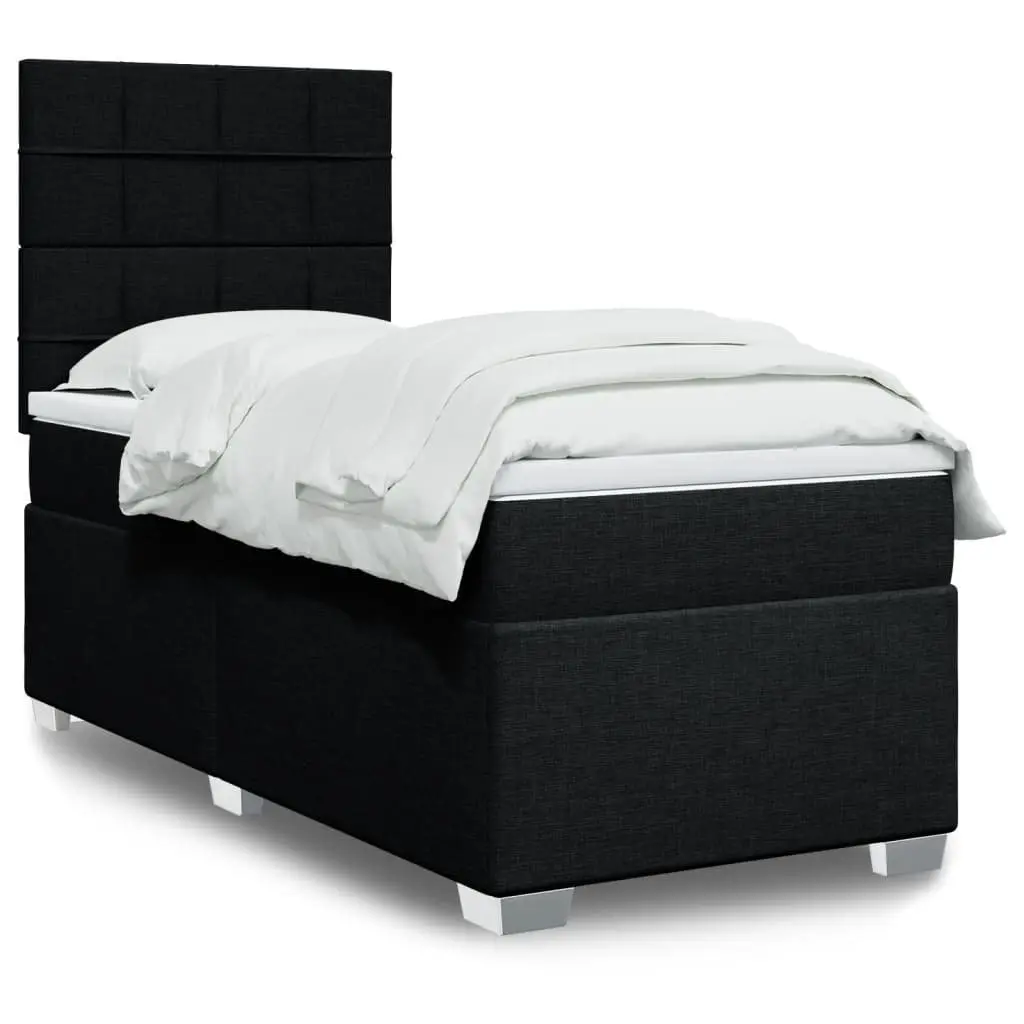 King Single Box Spring Bed with Pocket Mattress Height Adjustable Headboard