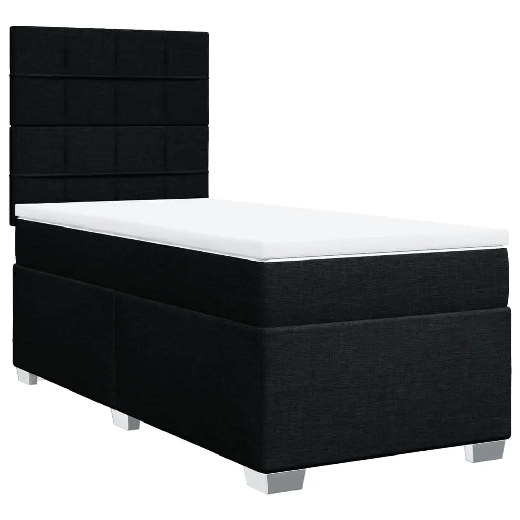 King Single Box Spring Bed with Pocket Mattress Height Adjustable Headboard