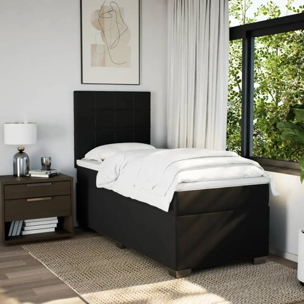 King Single Box Spring Bed with Pocket Mattress Height Adjustable Headboard