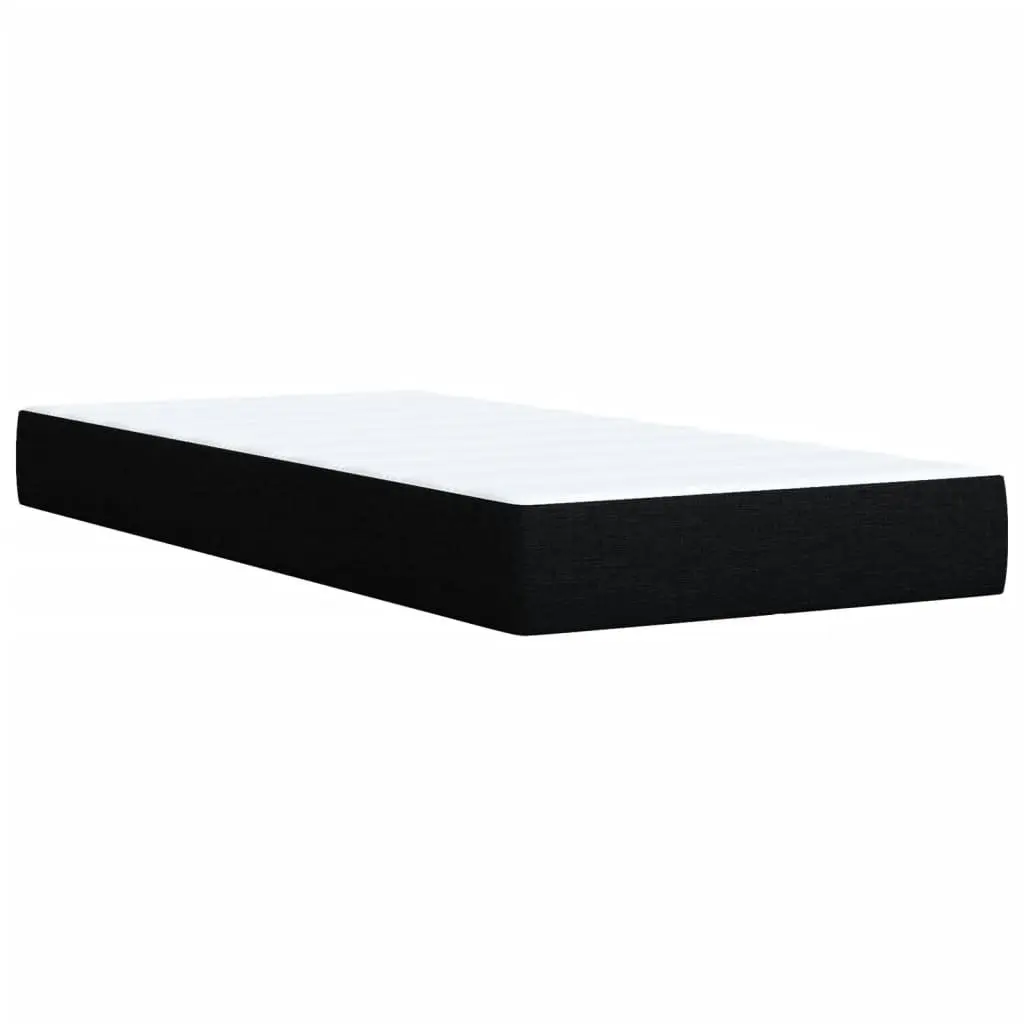 Box Spring Bed Pocket Spring Mattress King Single Height-Adjustable Headboard Black