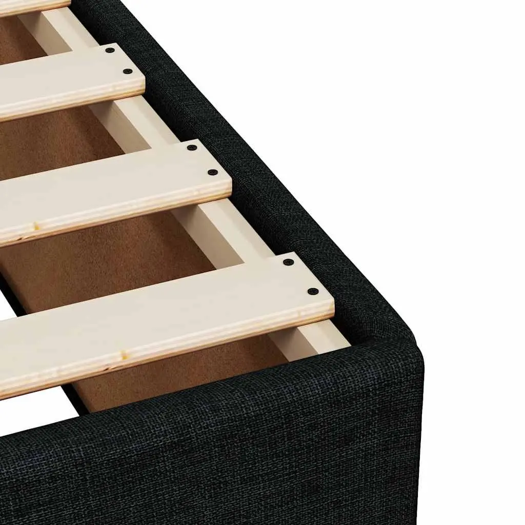 Box Spring Bed Pocket Spring Mattress King Single Black Fabric Headboard