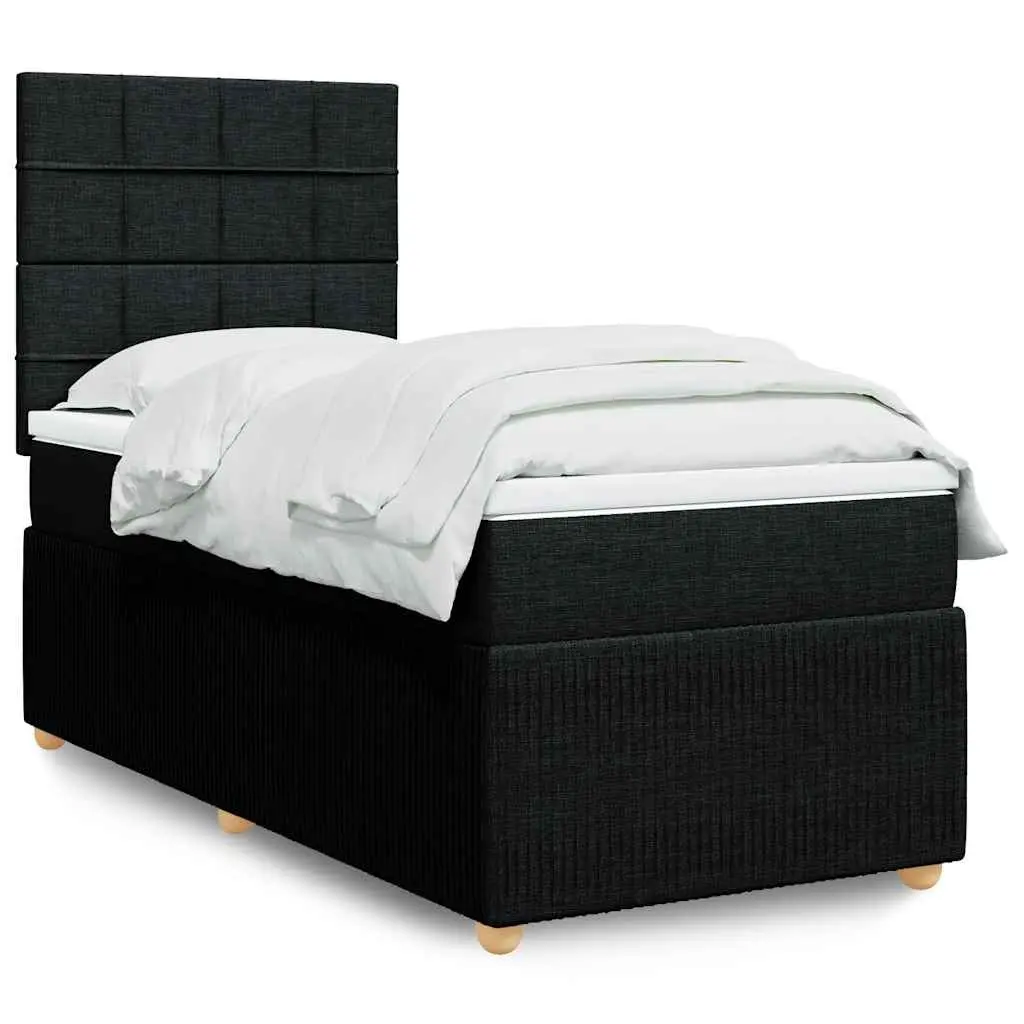 King Single Box Spring Bed with Pocket Mattress Height Adjustable Headboard