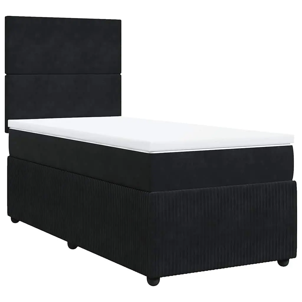 King Single Box Spring Bed with Pocket Mattress Height Adjustable Headboard