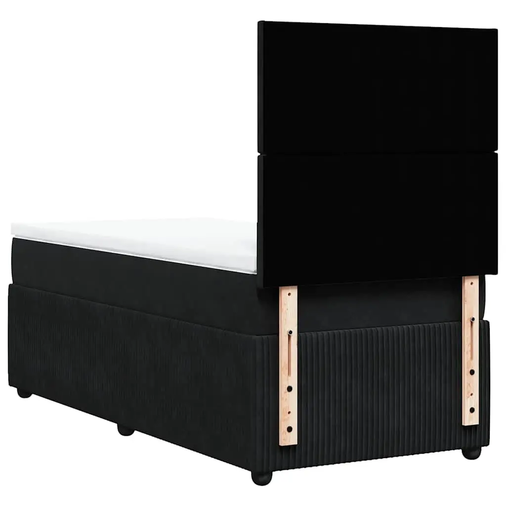 King Single Box Spring Bed with Pocket Mattress Height Adjustable Headboard