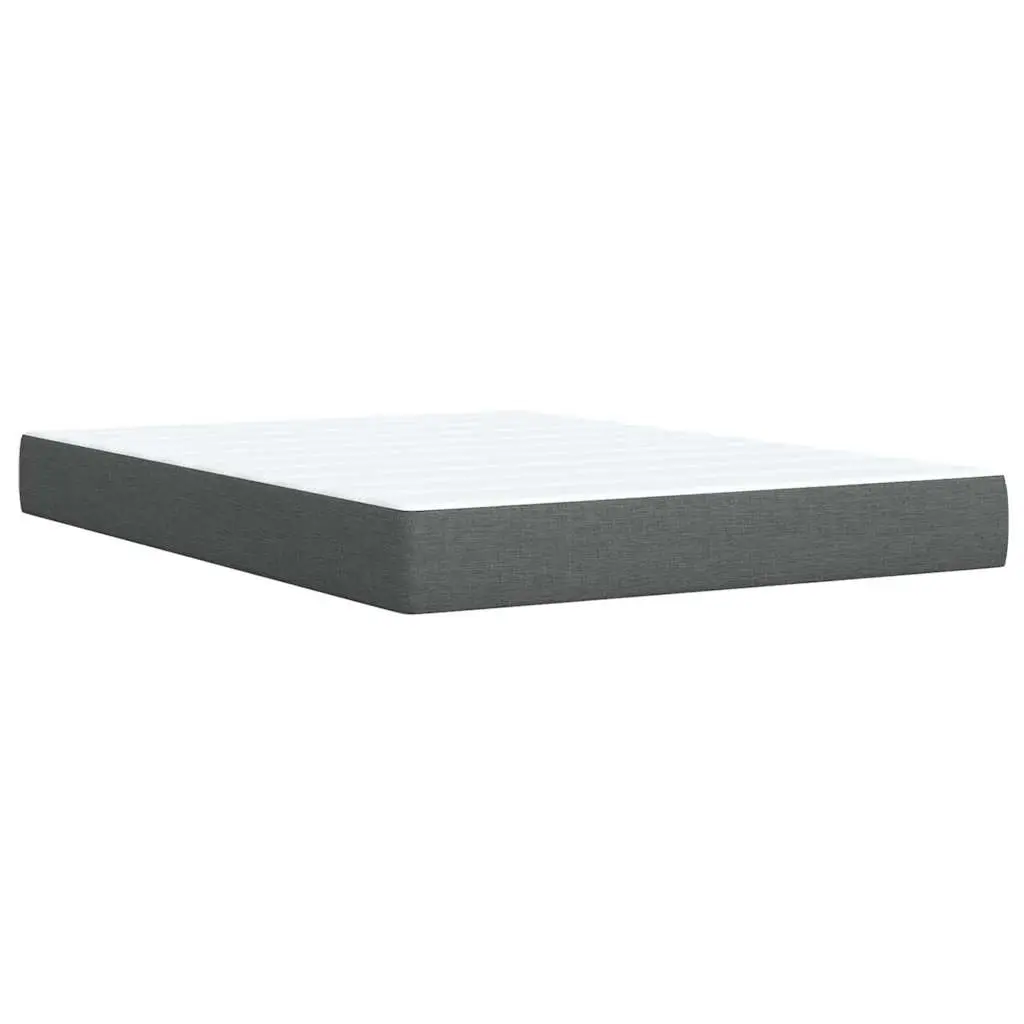 Queen Box Spring Bed Pocket Spring Mattress LED Lights Adjustable Headboard Grey