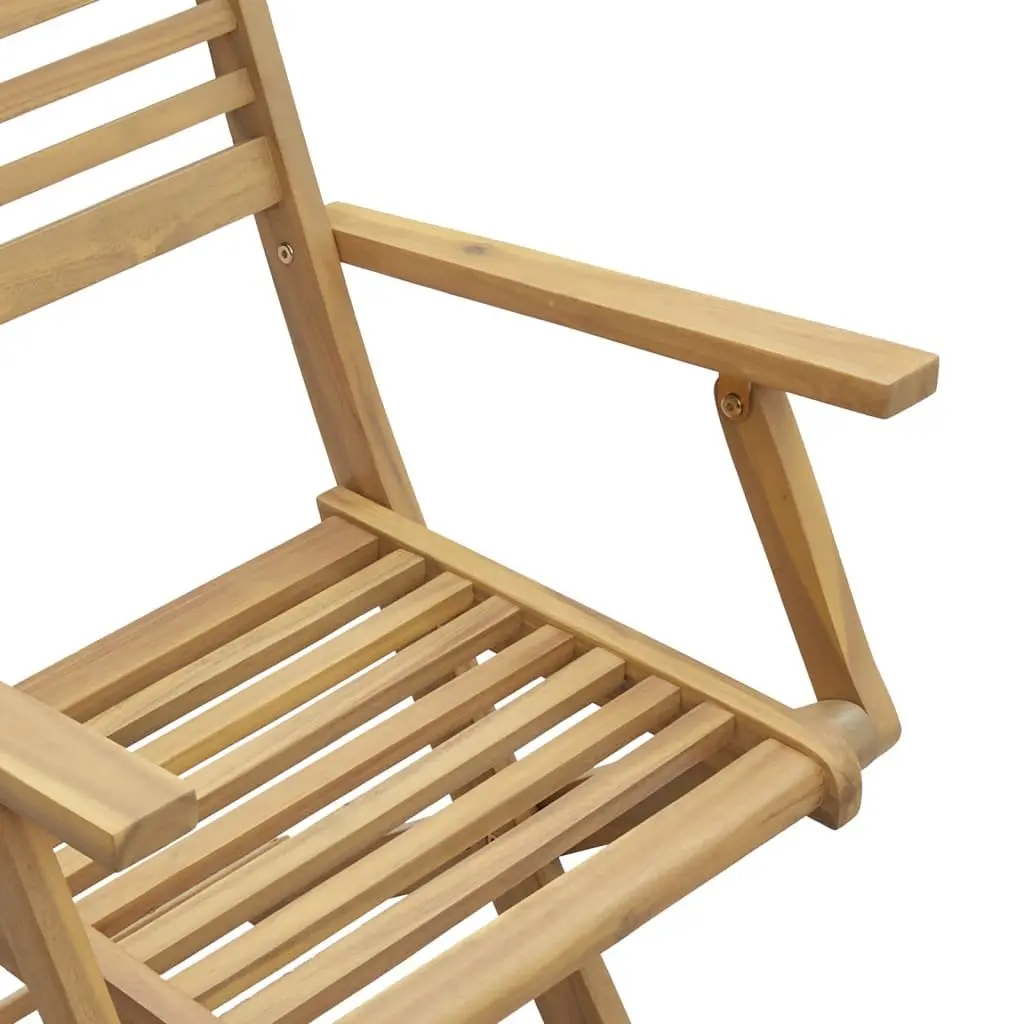 Outdoor Dining Set 5 Piece Garden Table Chair Solid Wood Acacia Backrest