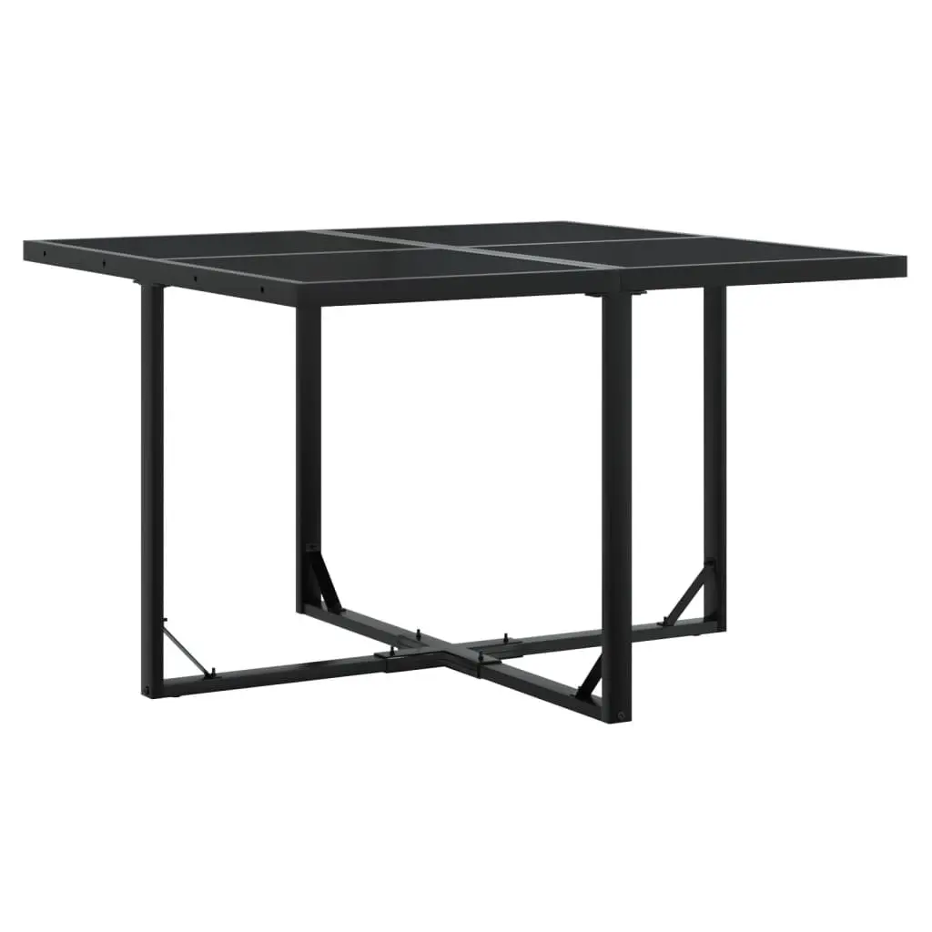 Garden Dining Set 5 Piece Outdoor Furniture Textilene Cushions Black Patio Table