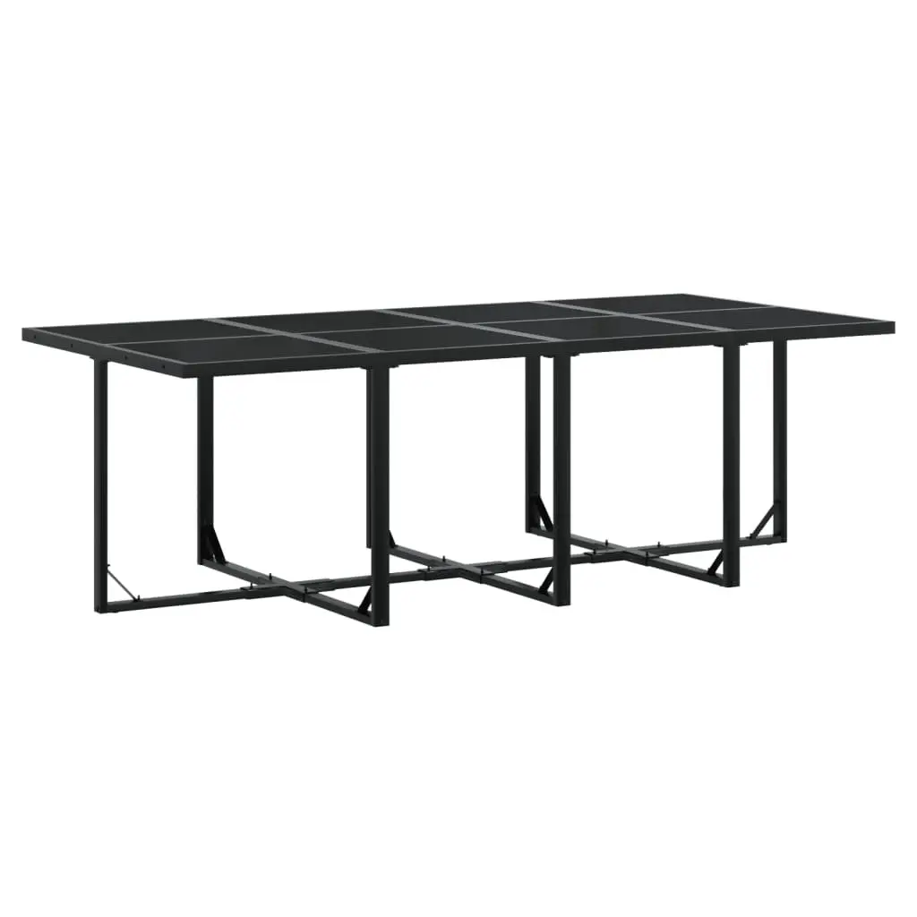 Garden Dining Set 13 Piece Outdoor Furniture Black Textilene Chairs Table