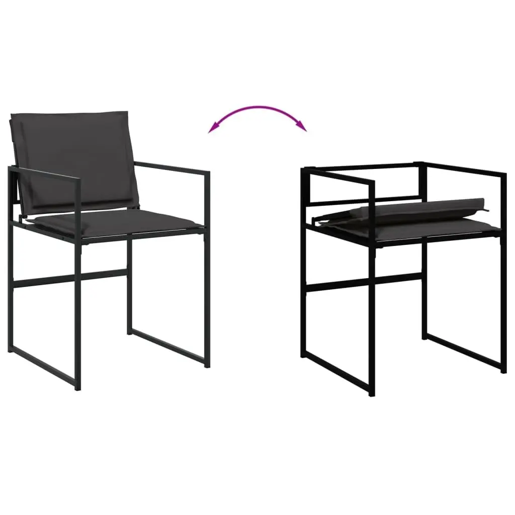 Garden Dining Set 13 Piece Outdoor Furniture Black Textilene Chairs Table