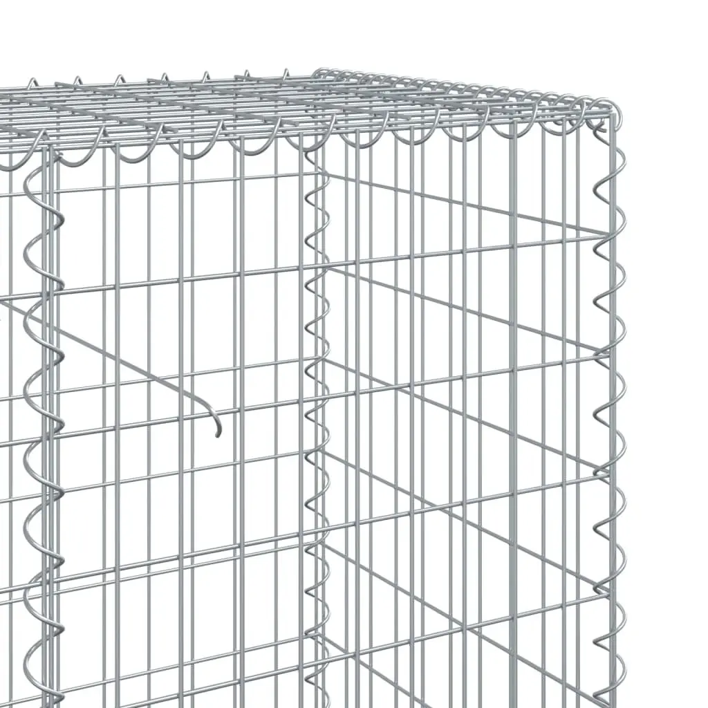 Gabion Basket Metal Wire Garden Retaining Wall Decor 500x50x100 cm Silver