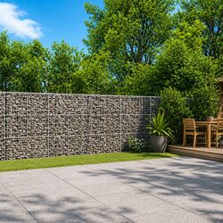 Gabion Basket with Cover 600x50x150 cm Galvanised Iron Wire Garden Retaining