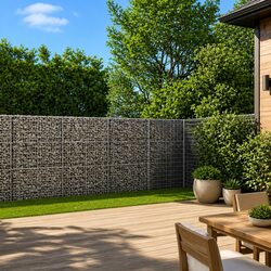 Gabion Basket with Cover 1000x50x150cm Metal Wire Garden Retaining Wall Cage