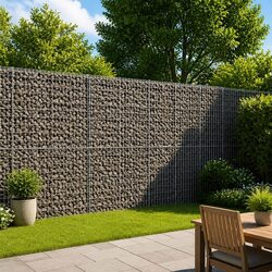 Gabion Basket with Cover 300x50x200 cm Silver Galvanised Iron Retaining Wall