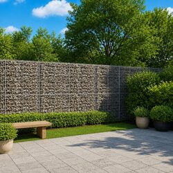 Gabion Basket with Cover 800x50x200cm Galvanised Iron Wire Garden Retaining Wall