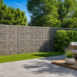 Gabion Basket with Cover 900x50x200cm Galvanised Iron Wire Garden Retaining Wall