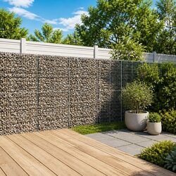 Gabion Basket with Cover 1000x50x200 cm Galvanised Iron Wire Retaining Wall