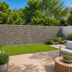 Gabion Basket with Cover 500x100x100cm Galvanised Iron Wire Cage Garden