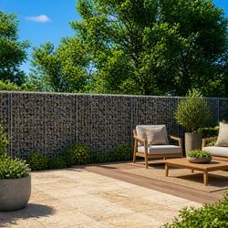 Gabion Basket with Cover 700x100x100 cm Galvanised Iron Wire Cage Garden