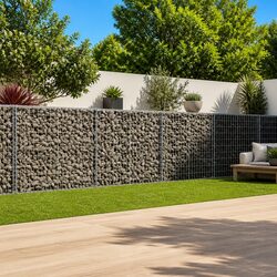 Gabion Basket with Cover 850x100x100 cm Silver Wire Garden Retaining Wall