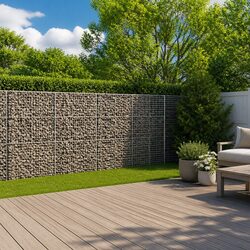Gabion Basket with Cover 700x100x150 cm Galvanised Iron Wire Garden Cage