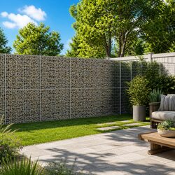 Gabion Basket with Cover 550x100x200 cm Galvanised Iron Wire Garden Retaining