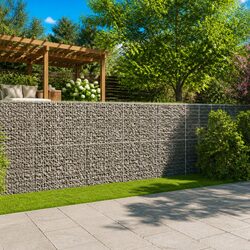 Gabion Basket with Cover 750x100x200cm Outdoor Garden Retaining Wall Wire Cage