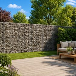 Galvanised Iron Gabion Basket with Cover 850x100x200 cm Garden Retaining Wall