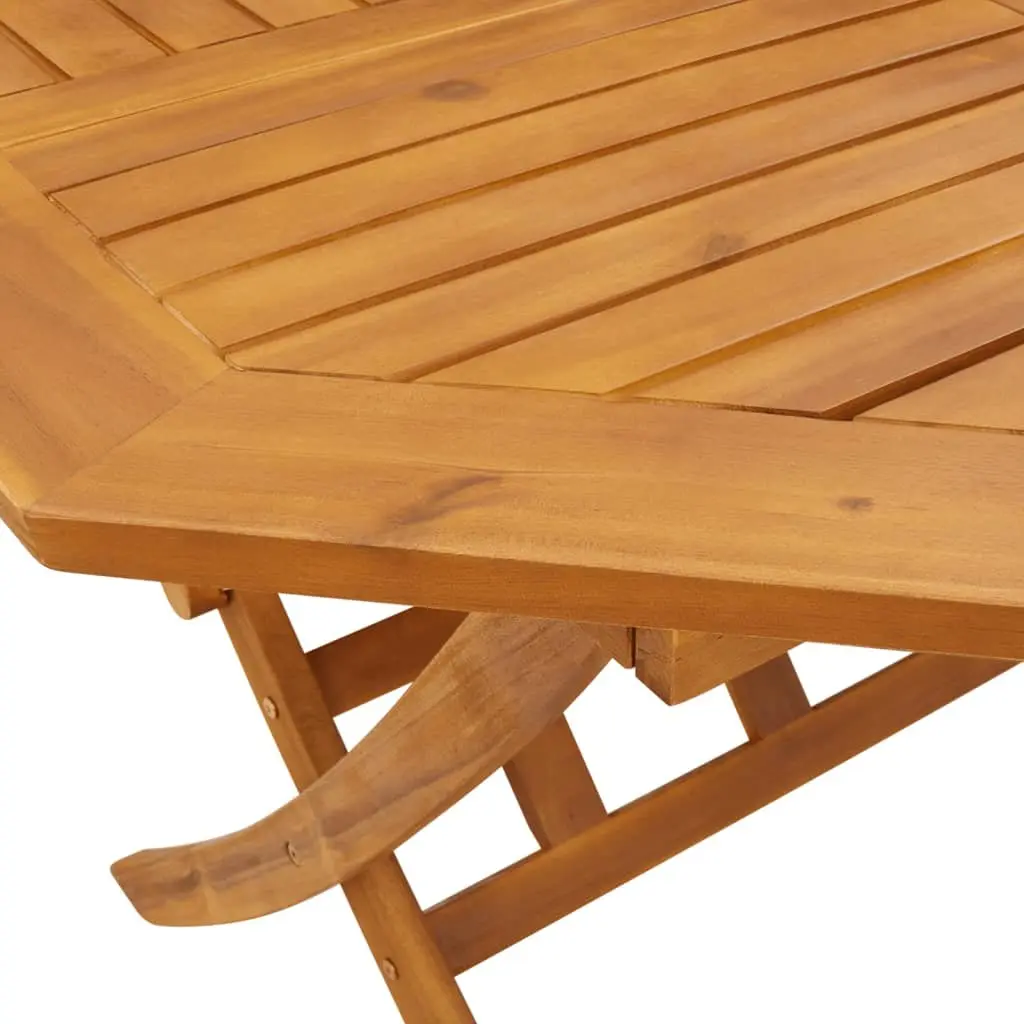 Folding Garden Dining Set 5 Piece Outdoor Patio Furniture Acacia Wood Brown