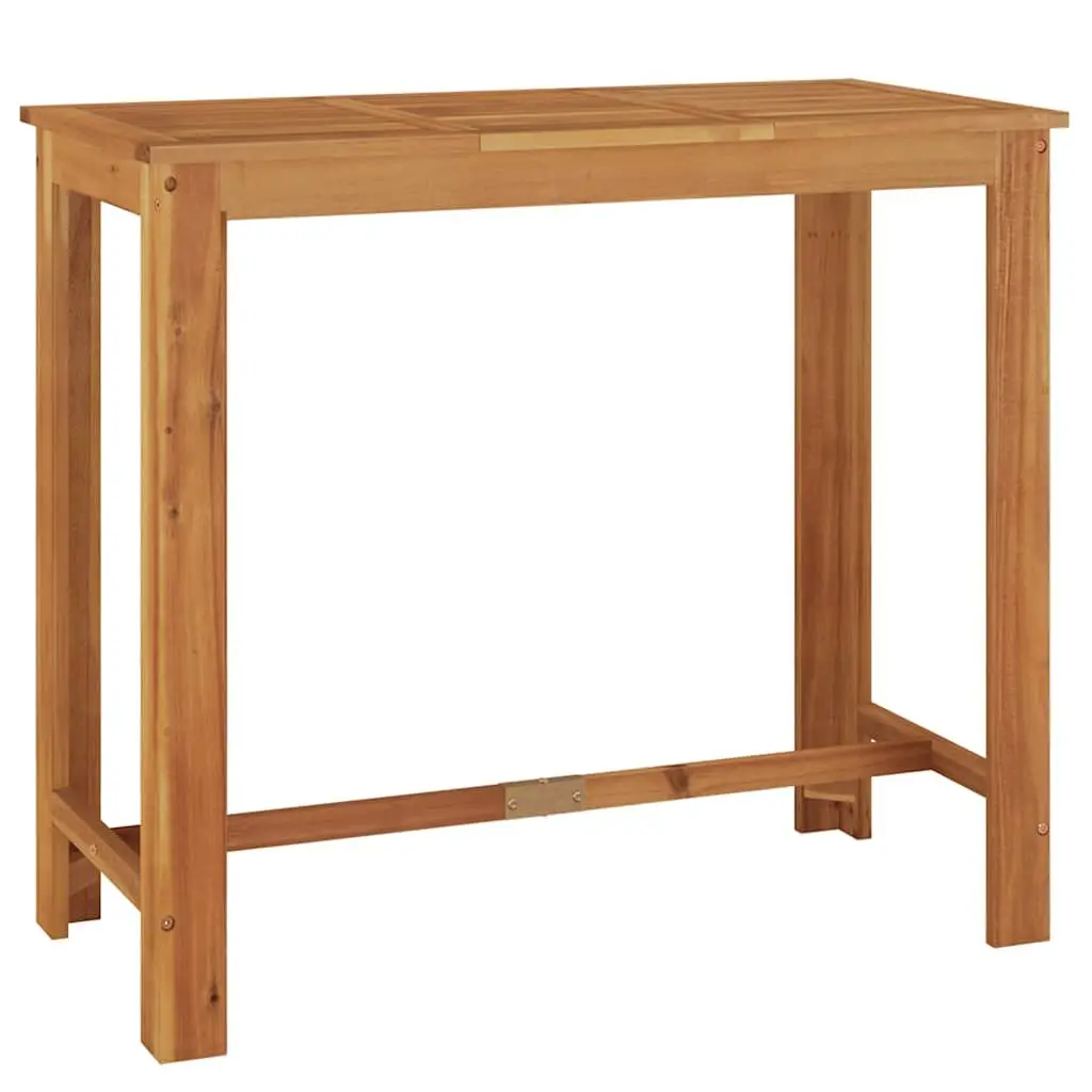 5 Piece Garden Bar Set Outdoor Bar Table and Stools Acacia Wood Poly Rattan